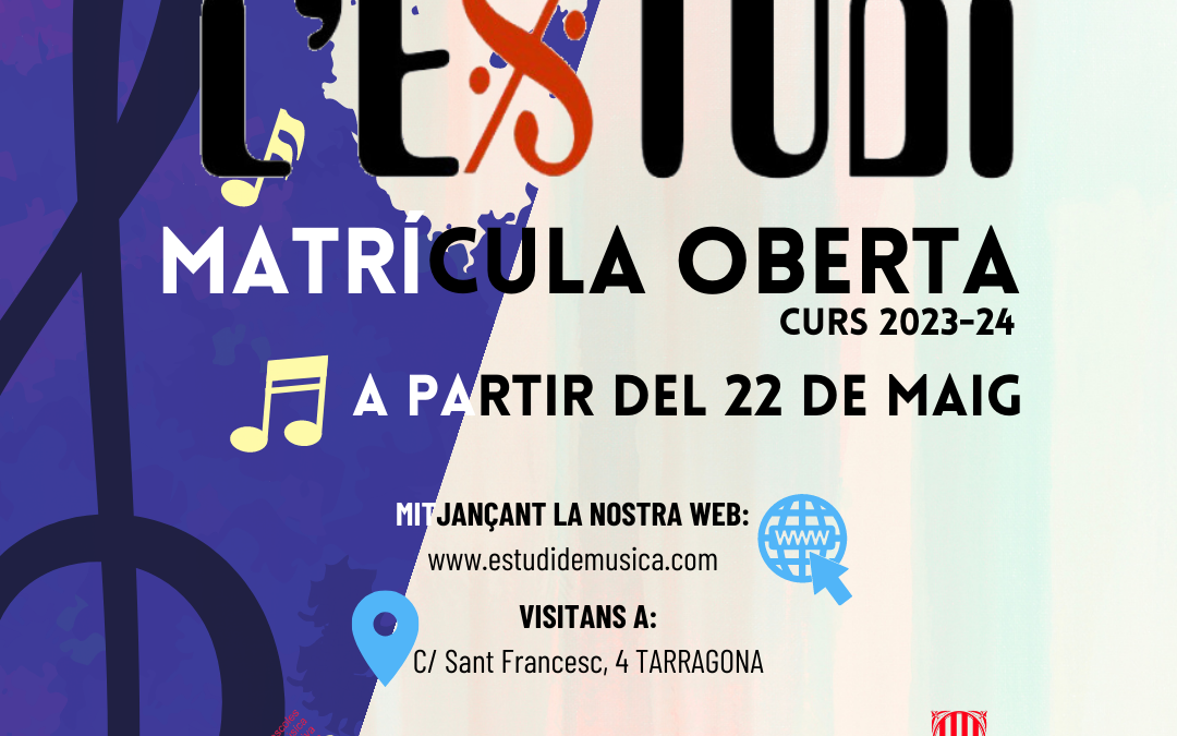 Matrícula oberta escuela de música en Tarragona L'Estudi